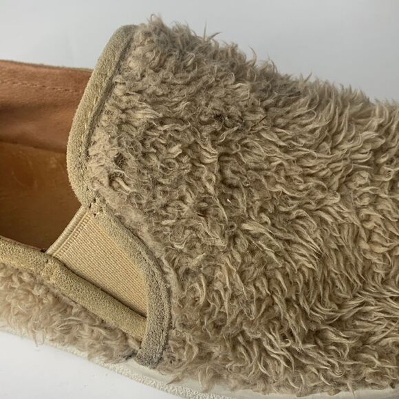 UGG Ricci beige shearling leather pull-on sneakers - Picture 9 of 10